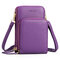 Women PU leather Clutches Bag Card Bag Large Capacity Multi-Pocket Crossbody Phone Bag - Purple