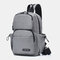 Men USB Charging Multi-carry Multi-Layers Waterproof Crossbody Bag Chest Bag Sling Bag Backpack - Grey