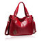 Women Casual Handbag Casual Elegant Shoulder Bag PU Leather Crossbody Bag - Wine Red