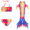 3Pcs Mermaid Tail Swimwear Bikini Bathing Suit Costume Swimsuit For Girls 4Y-13Y - #6