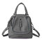 Brenice Multifunction Soft Handbags Vintage Bohemia Shoulder Bags Backpack - Gray
