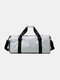 Damen Dacron Stoff Lässige Reisetasche mit großer Kapazität Nass- und Trockentrennung Design Umhängetasche - Silber