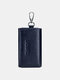 Men Genuine Leather RFID Anti-theft Multifunctional Key Storage Purse Keychain Bag Hanging Wallet - Blue
