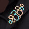 Simple Creative Circle Exaggerated Rhinestone Crystal Beads Ring - Blue/Pink