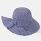 Stripe Beach Sun Hat  Cotton Wide Brim Hat For Women Elegant Multipurpose Foldable Anti-UV Cap For Lady - Navy