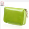 RFID Antimagnetic Genuine Leather 13 Card Slots Oil Leather Card Holder Purse - Green