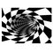 Round Carpet, Checkered Vortexs Optical Illusions Non Slip Area Rug, Durbale Anti-Slip Floor Mat Non-Woven Black White Doormat, for Living Dinning Room Bedroom Kitchen - #2
