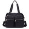 Nylon Large Capacity Lightweight Multi-pocket Crossbody Bag Handbag For Women - Black