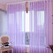 100 X 200cm Translucent Sheer Tulle Voile Organdy Curtain Door Window Vestibule Room Decor - Purple