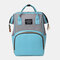 Women Canvas Casual Mummy And Kids  Patchwork Backpack - #07