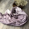 Cotton And Linen Hanging Dyeing Contrast Color Gradient Stitching Oversized Scarf Retro Literary Style Shawl Mori Female - Purple