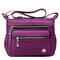 Women Nylon Waterproof Crossbody Bags Leisure Solid Multifunction Travel Shoulder Bags - Purple