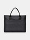 Men Oxford Waterproof 15.6 Inch Laptop Bag Multi-Layers Briefcases Handbag - Black