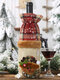 Garrafa de vinho xadrez de 1 peça de Natal Bolsa Boneco de neve Vinho Tinto Champanhe Decorações de mesa de Natal - Bege