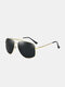 Men Metal Full Frame Double Bridge Polarized Light UV Protection Sunglasses - #02