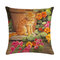 Cartoon Cat Pattern Cotton Linen Throw Pillow Cushion Cover Seat Car Home Sofa Bed Decorative Pillowcase - #6