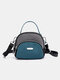 Women Waterproof Patchwork Handbag Crossbody Bag Satchel Bag - Blue 1