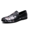 Men Microfiber Leather Non Slip Business Dress Shoes Slip On Shoes - Black
