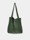 Retro Corduroy Large Capacity Tote Handbag - Dark Green