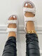 Women Summer Fashion Comfy Hook Loop Casaul Flat Sandals - White