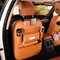Leather Car Storage Bag Multi-compartment Car Seat Storage Container Outdoors Bag Car Seat Organizer - Brown