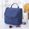 Portable Travel Cosmetic Bag With Hooks Large-capacity Cosmetic Organizer - Navy Blue