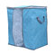 High Capacity Clothes Quilts Storage Bag Folding Organizer Bags Bamboo Portable Storage Container - Blue1