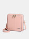 JOSEKO महिला पु कृत्रिम चमड़ा फैशन आरामदायक बहुमुखी क्रॉसबॉडी बैग मोबाइल फोन बैग महिला - गुलाबी