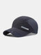 Unisex Quick-dry Solid Color Travel Sunshade Breathable Baseball Hat - Navy