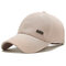 Men's Summer Solid Breathable Adjustable Cotton Mesh Hat Outdoor Sports Baseball Cap - Beige
