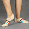 Mens Non-slip Stripe Vogue Casual Wild Soft Comfortable Cotton Boat Socks Short Tube Socks - Beige