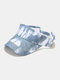 Women Polyester Cotton Graffiti Tie-dye Printing Fashion Sunscreen Empty Top Hat - #04
