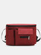 JOSEKO Ladies Polyester Multifunctional Stroller Bag Large Capacity Portable Baby Bottle Storage Mom Shoulder Bag - Wine Red