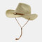 Men & Women Western Cowboy Straw Hat Bowler Hat Outdoor Beach Hat Sunscreen Sun Hat - #01