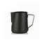Las macetas de acero inoxidable tiran la taza de la flor Taza de leche Taza de café elegante Utensilios de café - Negro