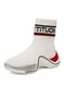 Women Fashion Casual Comfortable Platform High Top Sock Sneakers - White
