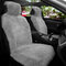 Universal Long Plush Car Front Seat Cover Winter Soft Warm Imitation Wool Seat Slipcover - Gray
