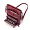 Women Anti-theft Solid 2 Picese Multifunction Crossbody Bag - Wine Red