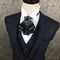 Vintage Bow Tie Black Leather Luxury Crystal Multiple Styles Bow Bolo Tie Formal Jewelry for Men - 06