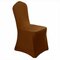 Tampa do assento da cadeira elástica elegante em cor sólida e elástica - Café