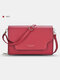 Women PU Leather Multifunction Large Capacity 6.5 Inch Phone Bag Money Clip Crossbody Bag - Wine Red