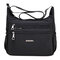 CHIBAO Nylon Light Shoulder Bags Multi Pockets Waterproof Crossbody Bags - Black