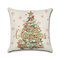 Retro Cartoon Christmas Santa Linen Throw Pillow Case Home Sofa Soft Cushion Cover Christmas Decor - #1