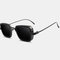 Óculos de sol masculinos retrô com armação de metal de borda grossa - # 01
