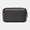 Men EDC Genuine Leather 6.5 Inch Retro Outdoor Waist Belt Bag - Black 2