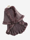 Elegant Faux Fur Patchwork Layered Irregular Women Cloak Coats - Khaki