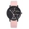 Trendy Flash Women Quartz Watch PU Leather Waist Watch Waterproof Watch - Pink