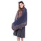 Women Print Shawl Long Winter Warm Scarf Leopard Pattern High Quality Blanket Scarf - Navy