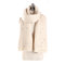Pearl Decoration Solid Color Cashmere Scarf Thickening Increase Shawl Collar Female - Beige