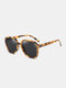यूनिसेक्स पीसी पूर्ण फ्रेम UV सुरक्षा फैशन धूप का चश्मा - तेंदुआ